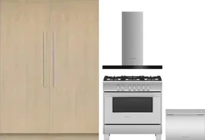 5 Piece Package Includes Refrigerator, Freezer, Range, Hood And Dishwasher